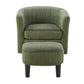 Swivel Accent Chair 360 Comfy Recliner Corduroy Arm Chair Single Sofa with Ottoman for Living Room Bedroom