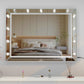 Hollywood Vanity Mirror with Uss Bulbs Luxury Vanity Mirror with Lights Large Size Makeup Mirror for Bedroom Makeup Room, Smart Touch White Lighting,40x30.5 inch