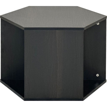 23.62" Hexagonal Coffee Table Side Table Nightstand Burmese Sumac