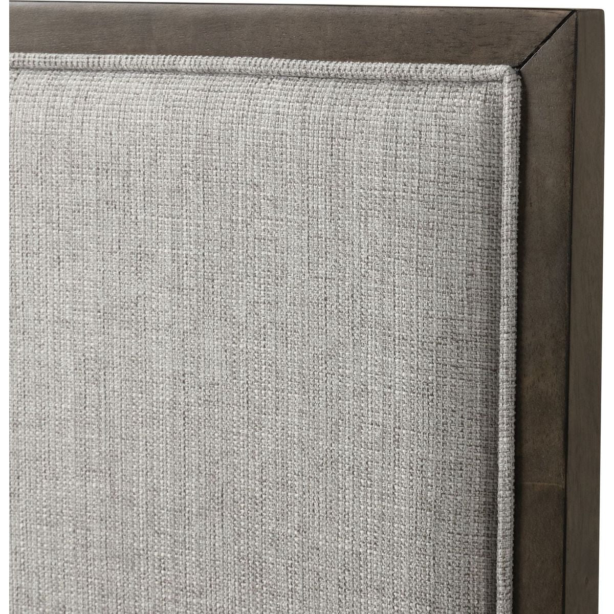 Aberll Solid Wood Upholstered Dining Chairs, Set of 2, Gray