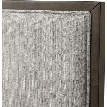 Aberll Solid Wood Upholstered Dining Chairs, Set of 2, Gray