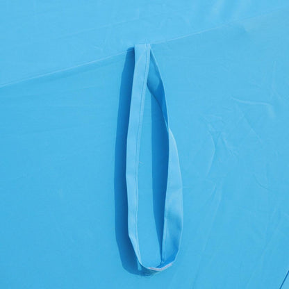 15x9ft Large Double-Sided Rectangular Outdoor Twin Patio Market Umbrella with light and base- blue