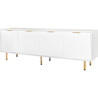 Modern warm white TV cabinet for 80 inch TV Stands, for Living Room Bedroom