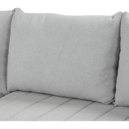82.6" L-shaped Sectional Pull Out Sofa Bed Sleeper Sofa with Two USB Ports, Two Power Sockets and a Movable Storage Ottoman, Gray