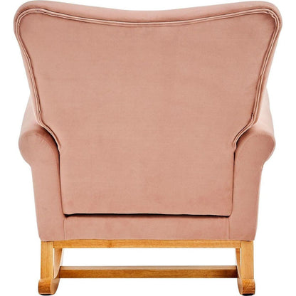 Baby Room High Back Rocking Chair Nursery Chair, Comfortable Rocker Fabric Padded Seat, Modern High Back Armchair