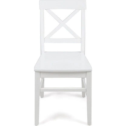 Acacia Wood Dining Chairs, White - Streamdale Furniture