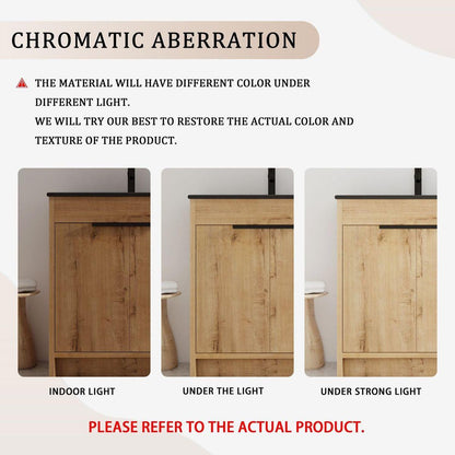 30" Freestanding Bathroom Cabinet With Basin & 2 Soft-Close Cabinet Doors ((KD-PACKING),BVB02430IMO-
