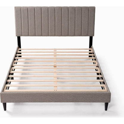 Dove Tufted Upholstered Platform Bed - Tungsten Gray - Queen