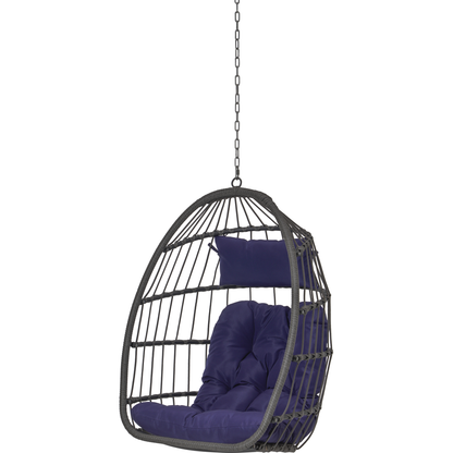 Outdoor Garden Rattan Egg Swing Chair Hanging Chair PE Hang Chair