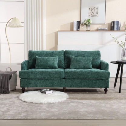 Modern chenille Fabric Loveseat, 2-Seat Upholstered Loveseat Sofa Modern Couch