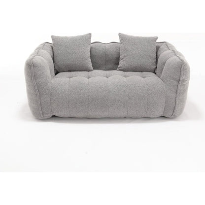 Soft beanbag chair with high resilience foam core for two people. The comfortable square recliner sofa is ideal for family members and friends engaged in games, reading, watching TV