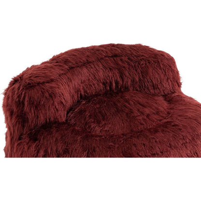 Bean Bag Chair Faux fur Lazy Sofa /Footstool Durable Comfort Lounger High Back Bean Bag Chair Couch for Adults and Kids, Indoor