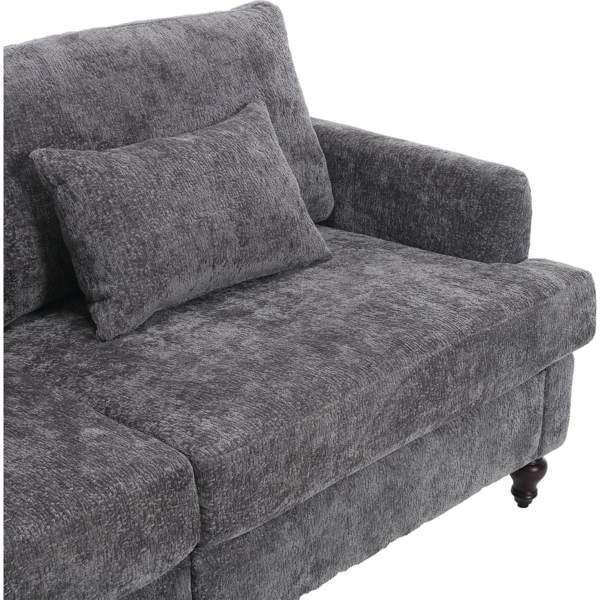 Modern chenille Fabric Loveseat, 2-Seat Upholstered Loveseat Sofa Modern Couch
