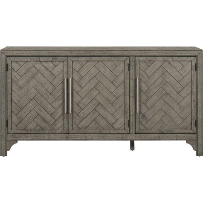 Designed Storage Cabinet Sideboard with MDF+Pine veneer, Adjustable Shelves, Suitable for Living Rooms, Entrance and Study Rooms.