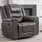 360Swivel and Rocking Home Theater Recliner Manual Recliner Chair with Wide Armrest for Living Room,Bedroom, Grey