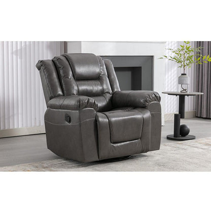 360Swivel and Rocking Home Theater Recliner Manual Recliner Chair with Wide Armrest for Living Room,Bedroom, Grey