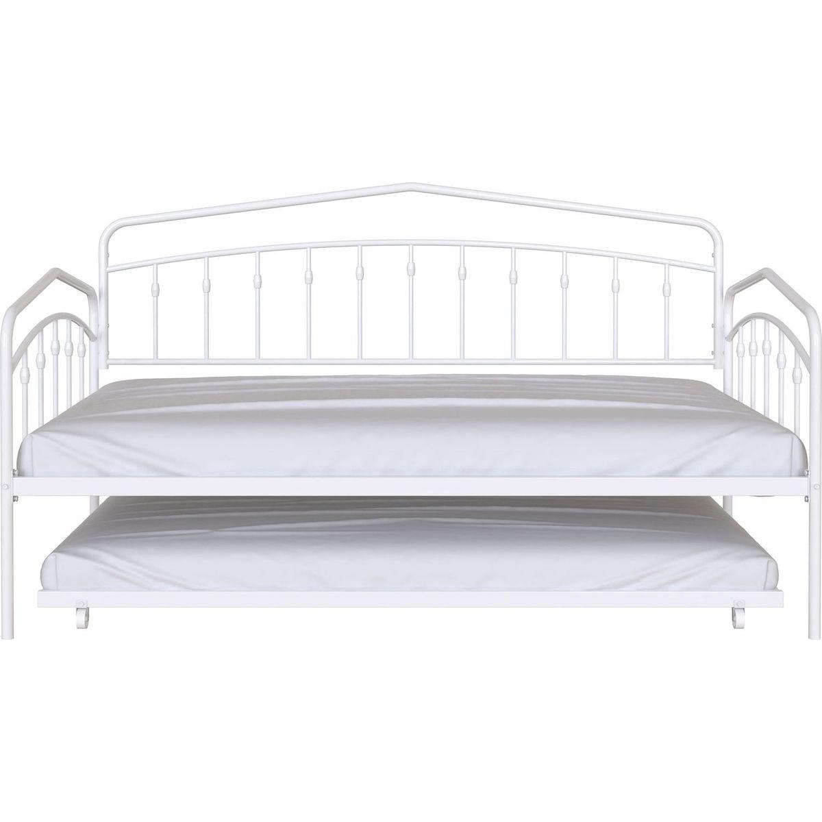 Fox Twin Daybed with Twin Trundle, White