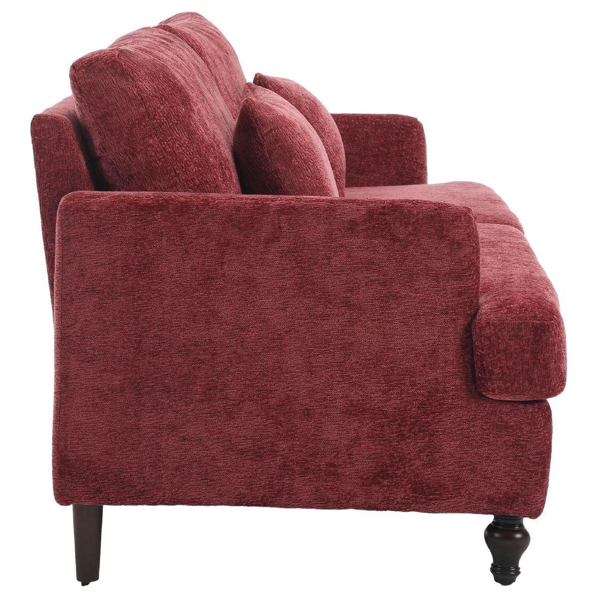 Modern chenille Fabric Loveseat, 2-Seat Upholstered Loveseat Sofa Modern Couch