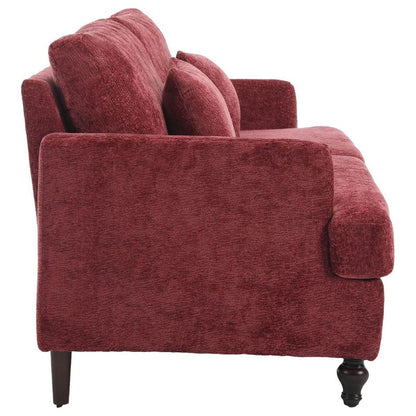 Modern chenille Fabric Loveseat, 2-Seat Upholstered Loveseat Sofa Modern Couch