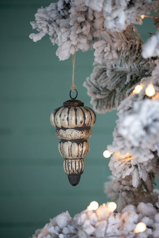 3x3x5.5' Tear Drop Ornament, Glass Decorative Hanging Christmas Tree Ornaments for Holiday Party Decorations, Set of 6