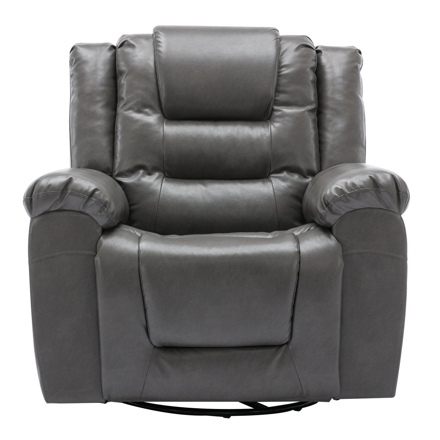 360Swivel and Rocking Home Theater Recliner Manual Recliner Chair with Wide Armrest for Living Room,Bedroom, Grey