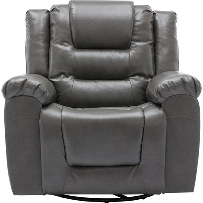 360Swivel and Rocking Home Theater Recliner Manual Recliner Chair with Wide Armrest for Living Room,Bedroom, Grey