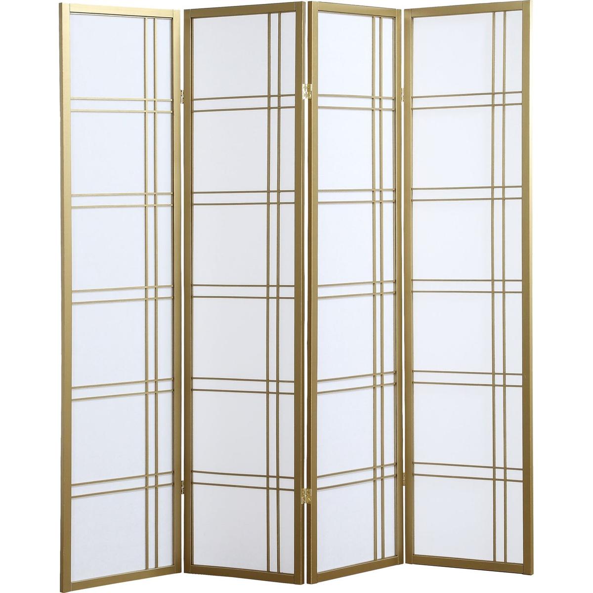 Seto 4-Panel Room Divider Screen, Gold