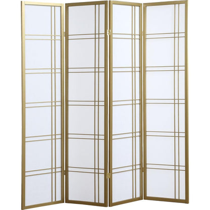 Seto 4-Panel Room Divider Screen, Gold