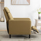 Modern Artistic Color Design Adjustable Recliner Chair PU Leather for Living Room Bedroom Home Theater, Mustard Green