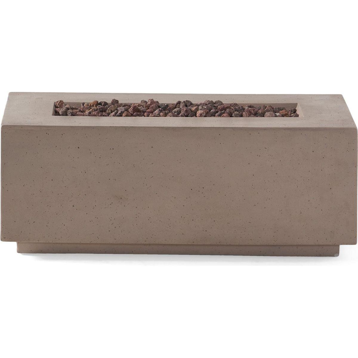 40" RECTANGULAR MGO FIRE PIT - 40 000 BTU