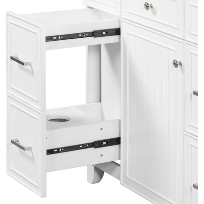 36" Bathroom Vanity Cabinet with Sink Top Combo Set,White,Single Sink,Shaker Cabinet with Soft Closing Door and Drawer