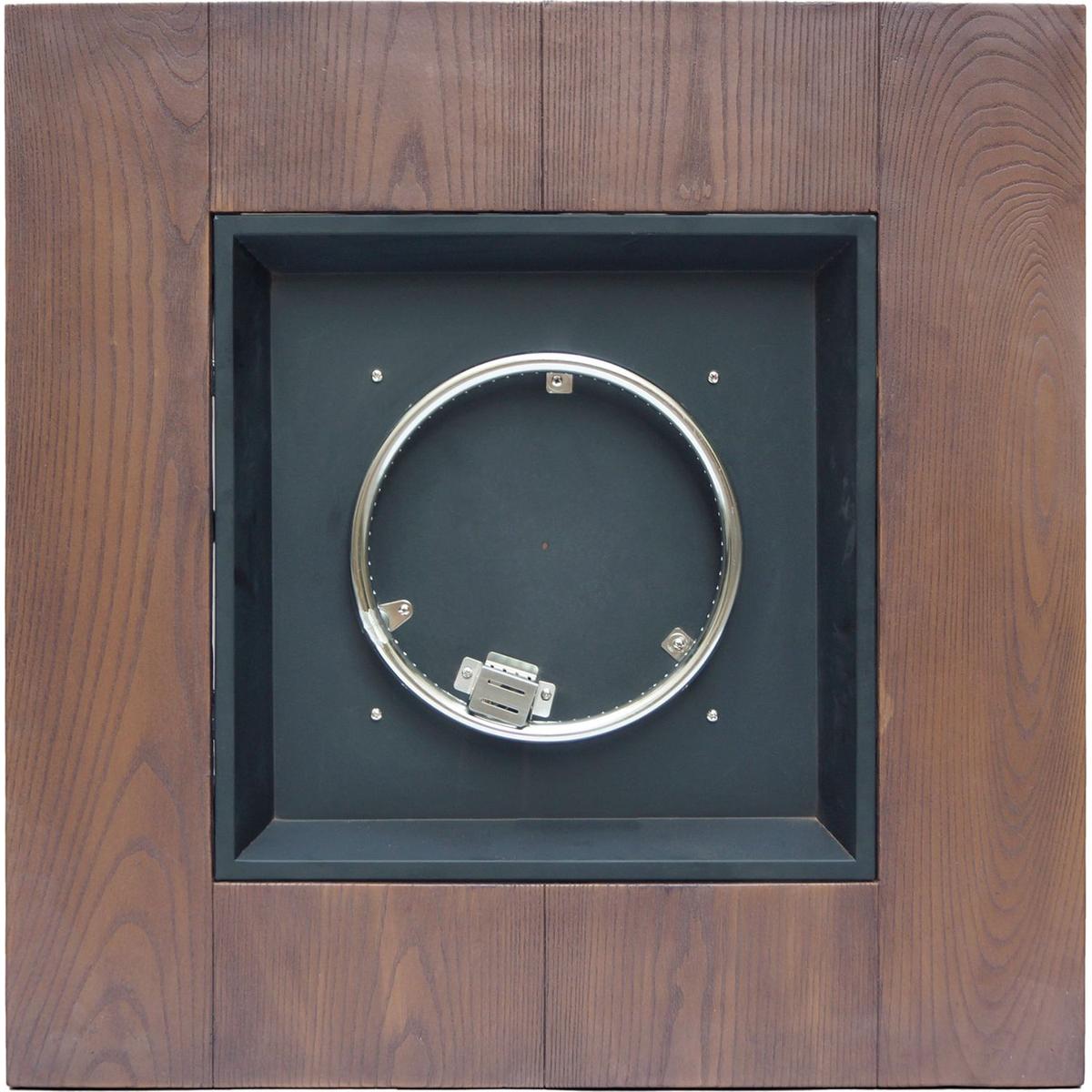 Patio Outdoor 24" H x 32" W Square Gas Burning Concrete Fire Pit Wood Pattern - Brown - 40,000 BTU