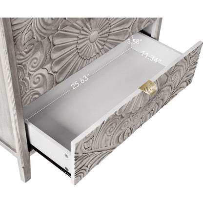 3 Drawer Cabinet, American Furniture, Suitable for Bedroom, Living Room, Study