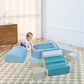 Soft Climb and Crawl Foam Playset 8 in 1, Safe Soft Foam Nugget Block for Infants, Preschools, Toddlers, Kids Crawling and Climbing Indoor Active Play Structure