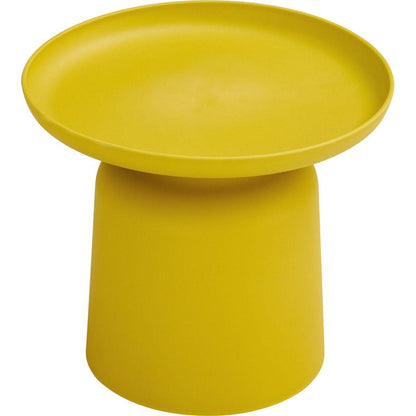 Yellow side table small Space Stylish and Versatile Plastic Round Side Table