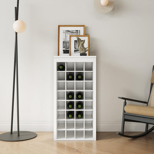 brown walnut color modular 32 wine bar cabinet Buffet Cabinet - Streamdale Furniture
