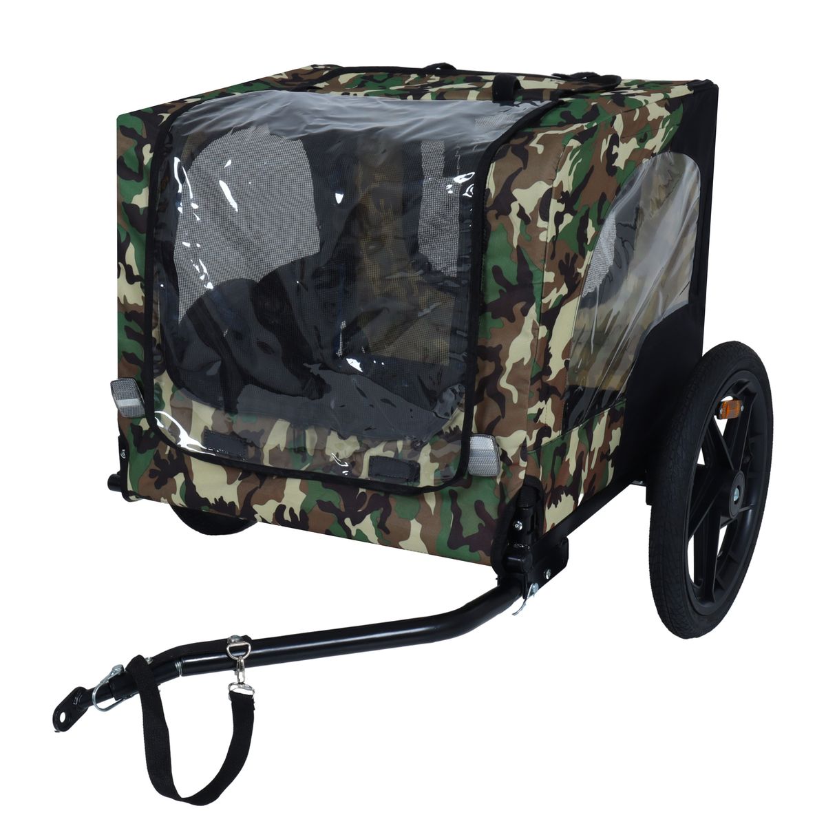 Pet Bike Trailer Dog Cart for Bicycle,Suitable for Small and Medium Pets, Easy Folding Cart Frame, Quick Release Wheel, Non-Slip Floor, Internal Leash - Streamdale Furniture