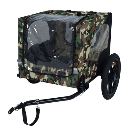 Pet Bike Trailer Dog Cart for Bicycle,Suitable for Small and Medium Pets, Easy Folding Cart Frame, Quick Release Wheel, Non-Slip Floor, Internal Leash - Streamdale Furniture