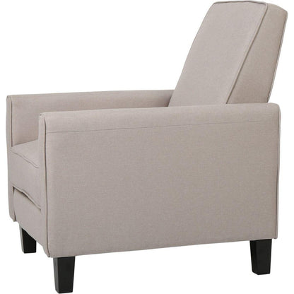 Recliner Push Back Chair for Elegant Home Decor Beige