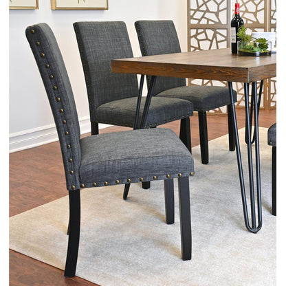 Amisos 7-Piece Dining Set, Hairpin Dining Table with 6 Chairs, 3 Color Options
