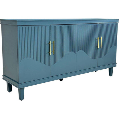 59.84"Large Size 4-Door Cabinet, Same as Living Room, Kitchen, Bedroom, Hallway (blue)