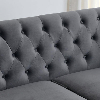 3-seater + 2-seater Combination sofa.Velvet Grey