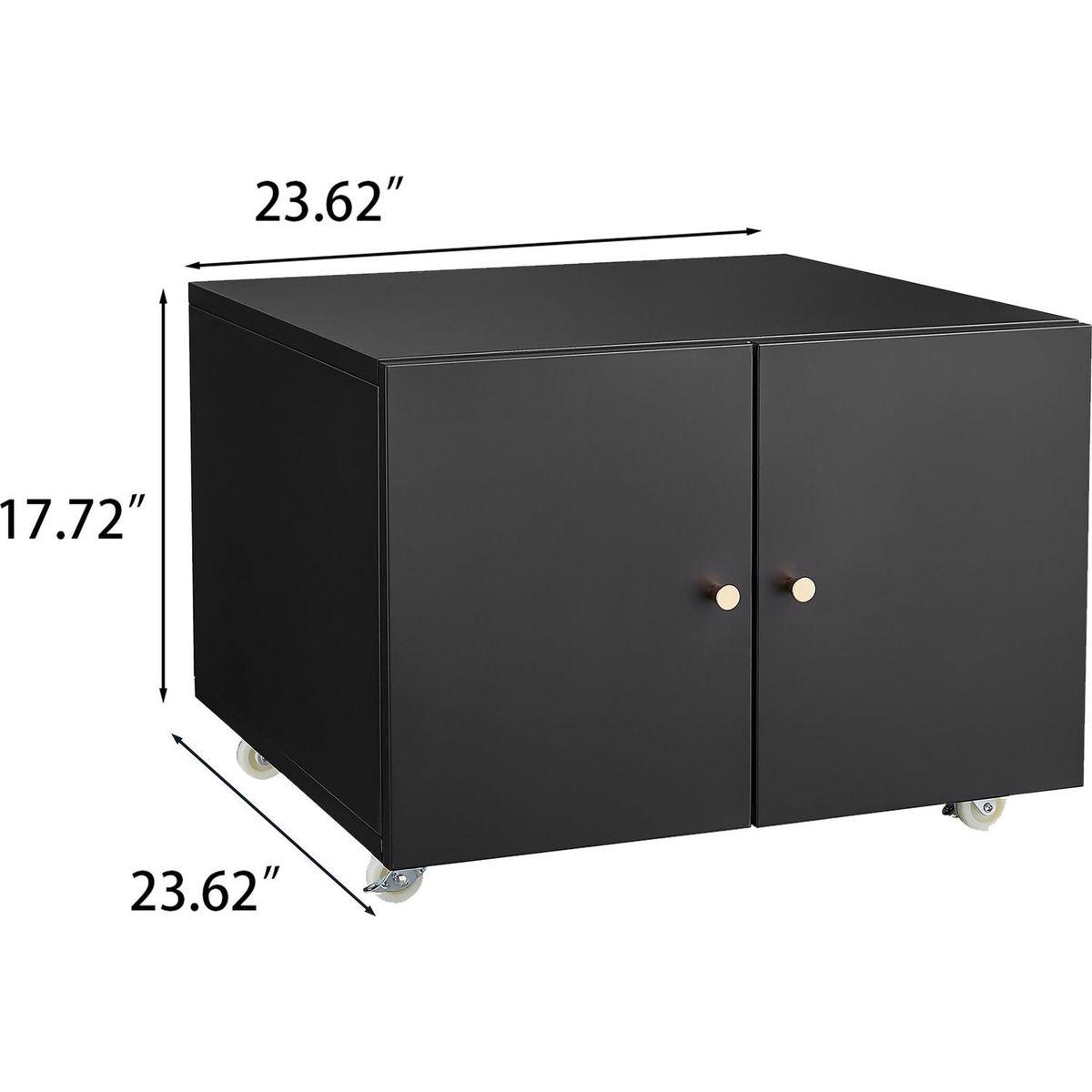 Office furniture Copier Cabinet BLACK 2 door steel copier stand mobile pedestal file Printer Stand