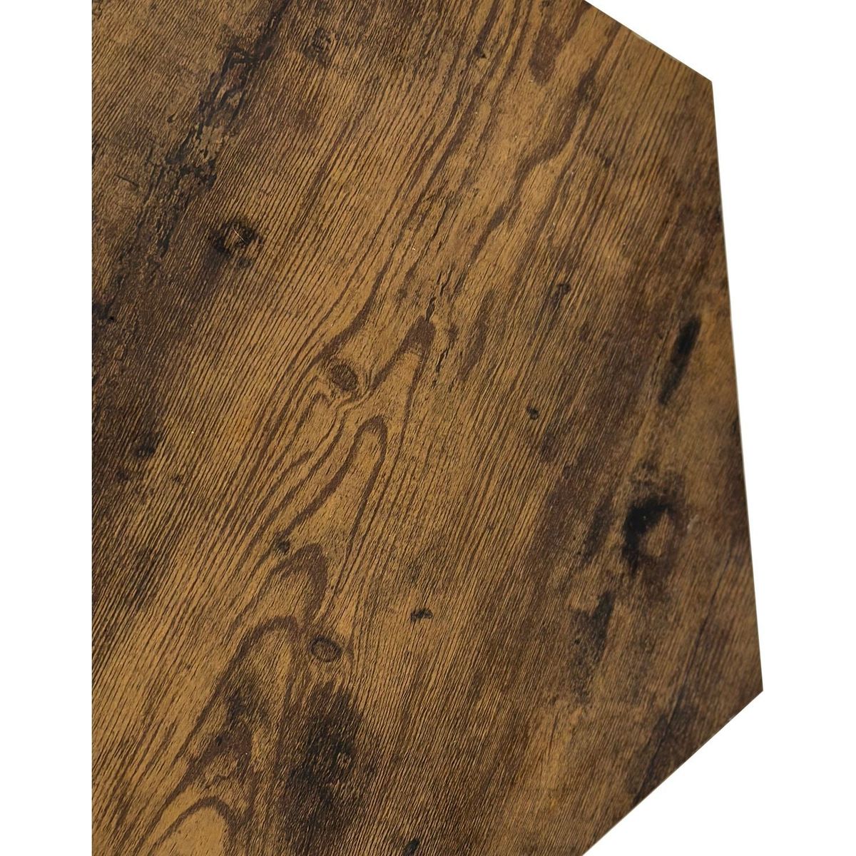 23.62" Hexagonal Coffee Table Side Table Nightstand Antique Wood