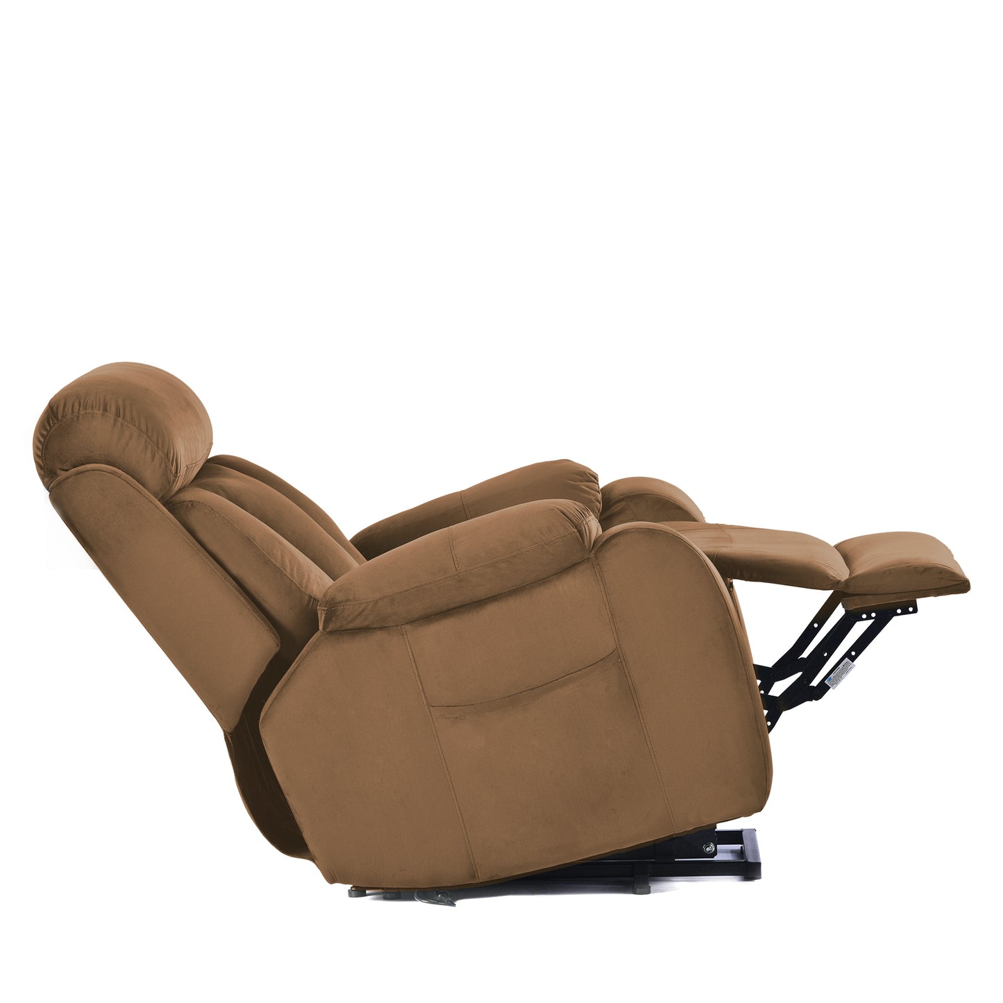 Lift Chair Recliner for Elderly Power Remote Control Recliner Sofa Relax Soft Chair Anti-skid Australia Cashmere Fabric Furniture Living Room(Brown)