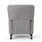 Modern Light Grey Fabric Push Back Recliner