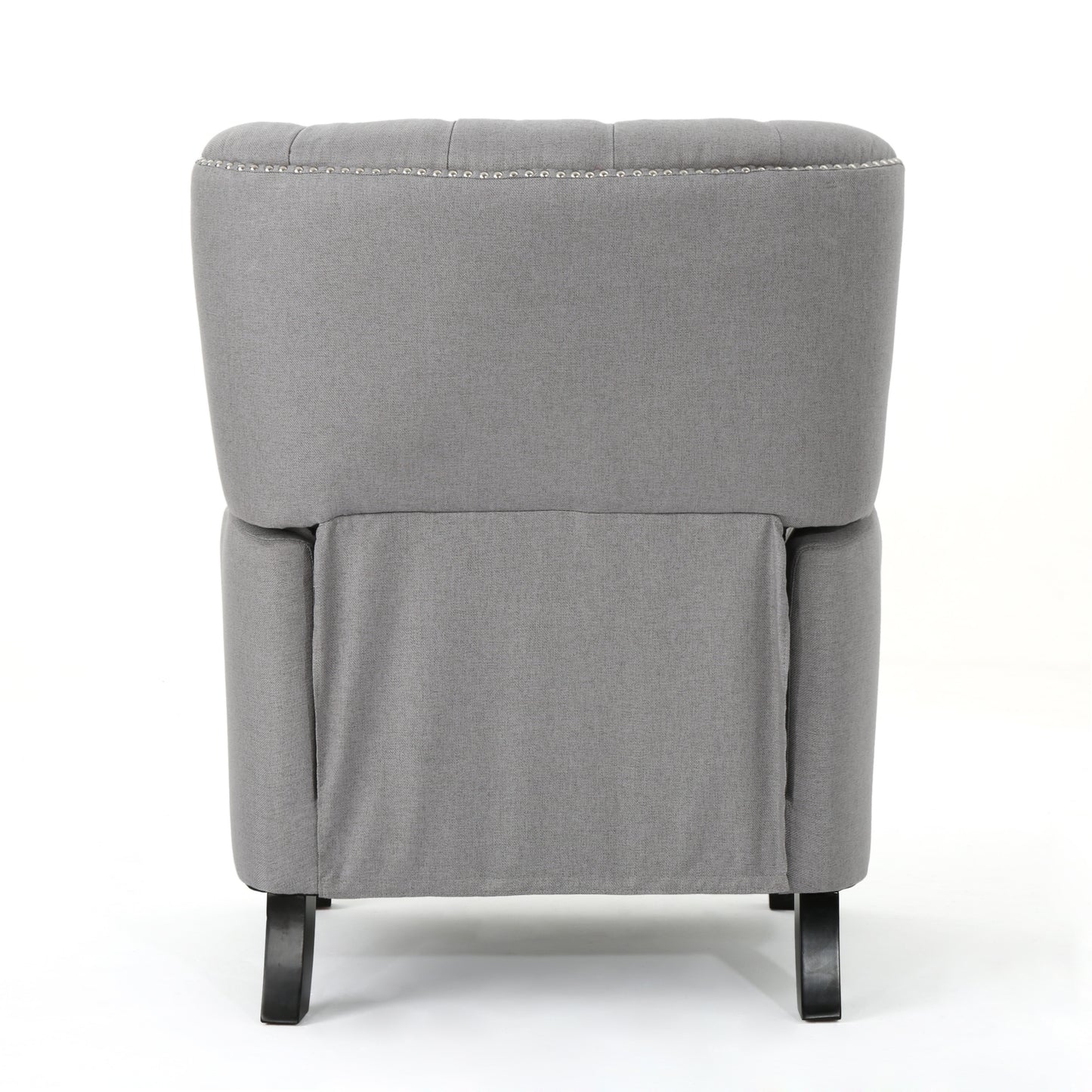 Modern Light Grey Fabric Push Back Recliner