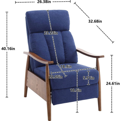 Wood Frame Armchair, Modern Accent Chair Lounge Chair for Living Room