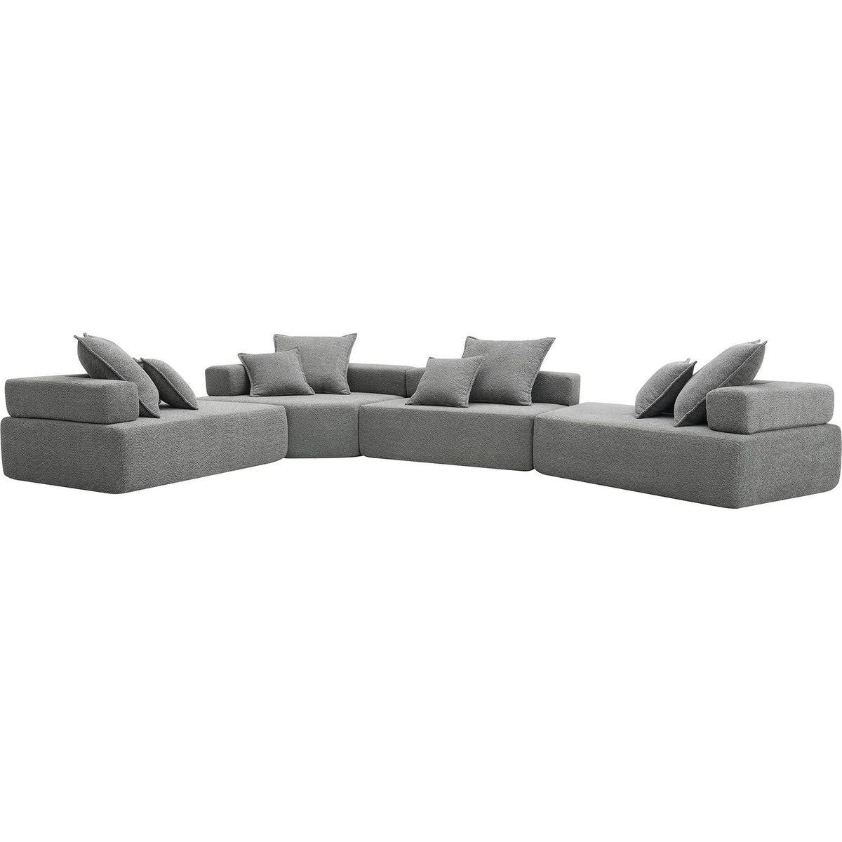 156"Oversized Modular U Shaped Sectional Sofa,Luxury Boucle Floor Couch Set,Convertible Sleeper Couch,Spacious Foam-Filled Sofa Bed for Living Room,4 PC Free Combination,2 Color