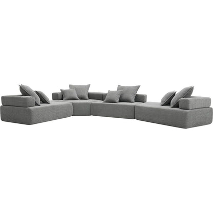 156"Oversized Modular U Shaped Sectional Sofa,Luxury Boucle Floor Couch Set,Convertible Sleeper Couch,Spacious Foam-Filled Sofa Bed for Living Room,4 PC Free Combination,2 Color